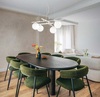 Immagine aggiuntiva di Lampadario design bacchette con sfere 4 luci G9 finitura bianca ATLAS SP4 BIA