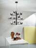 Immagine aggiuntiva di Lampadario nero 12 luci bracci a quote diverse architettura aerea  44836
