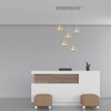 Lampadario cascata di bolle slanciate cucina open space  45443