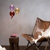 Immagine aggiuntiva di Lampadario 3 luci G9 con palloncini in vetro colorato - sospensione moderna c