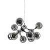 Lampadario cromato iconico con 9 bolle in vetro riflesso specchio NODI SP09 CROMO IDEAL LUX