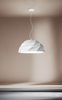 Particolare di Lampadario moderno bianco cupola sfaccettata tagli di luce 3xE27  44061