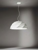 Ulteriore dettaglio di Lampadario moderno bianco cupola sfaccettata tagli di luce 3xE27  44061