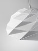 Lampadario moderno bianco cupola sfaccettata tagli di luce 3xE27 6624-B TILT PERENZ