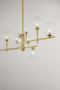 Lampadario grande 120cm bolle di luce 9 sfere trasparenti 8516-OB PERENZ - foto 4