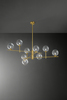 Lampadario grande 120cm bolle di luce 9 sfere trasparenti 8516-OB PERENZ - foto 6