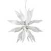 Lampadario con lampadine LED vetro bianco design particolare 8 luci LEAVES SP8 IDEAL LUX