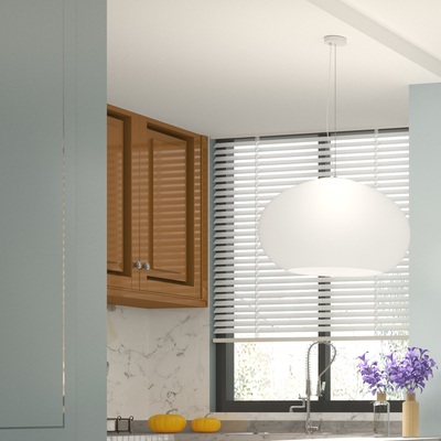 Lampadario a 3 luci in vetro bianco satinato design moderno 55 cm 1218/S55-BI CASPER TOP LIGHT