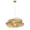 Immagine aggiuntiva di Lampadario dorato doppia velina design metallo 60x33  42853