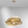 Particolare di Lampadario dorato doppia velina design metallo 60x33  42853