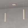 Immagine aggiuntiva di Lampadario 2 luci fili larghezza regolabile lingotto quadro tortora decentrab