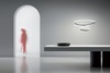 Particolare di Lampadario design LED titanio a sospensione scultura luminosa moderna 65cm