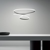 Lampadario design LED titanio a sospensione scultura luminosa moderna 65cm 3000K DIVA-S/G-T GEA LUCE