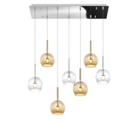 Lampadario grappolo grande di sfere vuoti e riflessi  45445