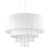 Immagine aggiuntiva di Lampadario design grande scultoreo colonne di luce e cristall 90cmi OPERA SP1