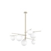 Altra foto Lampadario 6 luci moderno grande e importante 97cm 8 palline da 15 e 20cm
