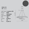 Immagine aggiuntiva di Lampadario LED titanio 85cm sospensione grande dimmerabile design contemporan