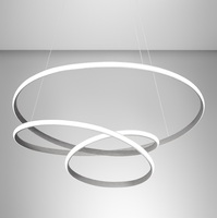 Lampadario LED titanio 85cm sospensione grande dimmerabile design contemporaneo per ambienti ampi  4