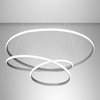 Lampadario LED titanio 85cm sospensione grande dimmerabile design contemporaneo per ambienti ampi  4