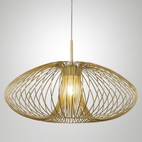 Lampadario oro opaco grande 60cm in filo di metallo design 3706-40-225 COLORI E LUCI
