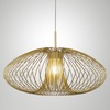 Lampadario oro opaco grande 60cm in filo di metallo design 3706-40-225 COLORI E LUCI