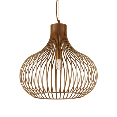 Lampadario Onion Big 47cm Geometria a lamelle e Riflessi Metallici ONION SP1 D47 IDEAL LUX