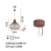 Immagine aggiuntiva di Lampadario Onion Maxi 59cm: Imponente Architettura di Luce in Marrone Metalli