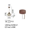 Immagine aggiuntiva di Sospensione Contemporary Zen Onion Mdi 38cm Design a Lamelle Marrone Scuro ON