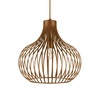 Sospensione Contemporary Zen Onion Mdi 38cm Design a Lamelle Marrone Scuro ONION SP1 D38 IDEAL LUX