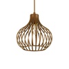 Immagine aggiuntiva di Lampadario design lamelle Onion Mini : Minimalismo Industrial in Marrone Meta