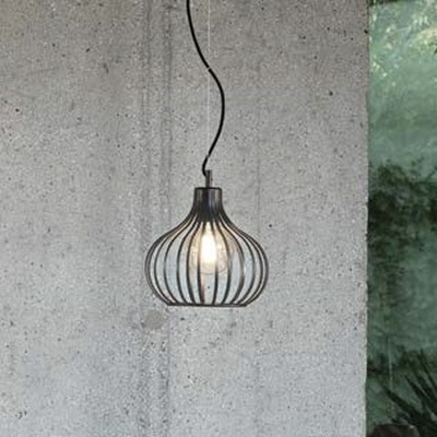 Lampadario design lamelle Onion Mini : Minimalismo Industrial in Marrone Metallico ONION SP1 D23 IDE