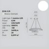 Bianco - Lampadario LED sospensione dimmerabile grande linee fluide camera da letto DIVA-S/G-B GEA L