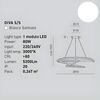 Bianco - Lampadario LED 85cm sospensione grande dimmerabile design contemporaneo per ambienti ampi D