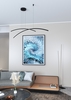 Lampadario a sospensione LED nero linee di luce dimmerabile 3000K/3500K/4000K 1229/S-NE KAWAII TOP L - foto 5