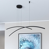 Lampadario a sospensione LED nero linee di luce dimmerabile 3000K/3500K/4000K 1229/S-NE KAWAII TOP L
