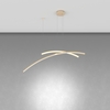 Particolare di Lampadario LED dimmerabile oro champagne linee di luce colore e luminosit&agrave; regolabile