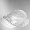 Lampadario doppia velina metallo traforato geometria foglie  42850