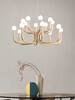 Immagine aggiuntiva di Lampadario oro chandelier contemporaneo 16 luci ritmo sferette  44973