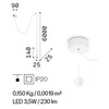 Misure cilindro minuscolo a led con filo lungo 6 metri