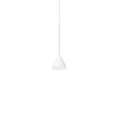 Lampadario cono minuscolo led 3000K 230lumen filo lungo per decentrare ARCHIMEDE SP CONO BIANCO IDEA
