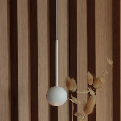 Lampadario adatto a decentramento filo 6 metri minuscola sfera led 250lumen ARCHIMEDE SP SFERA BIAN