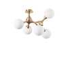 Immagine aggiuntiva di Lampada a soffitto plafoniera 5 sfere struttura ottone satinato NODI PL5 OTTO