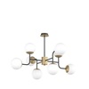 Lampadario soggiorno camera da letto classico moderno 8 luci design curva 90 3 altezze 1198/L8 - foto 4