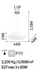 Particolare di Lampadario a sospensione 3 luci moderno design rotondo disco concavo GLORY SP3 D40 ID