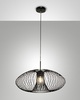 Immagine aggiuntiva di Lampadario a sospensione grande 60cm design filo di metallo nero  43333