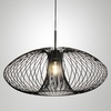 Lampadario a sospensione grande 60cm design filo di metallo nero 3706-40-101 COLORI E LUCI