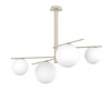 Lampadario moderno 4 palline vetro da 15-20cm alto o basso montatura tortora 1200/4-SA BOOMERANG TOP - foto 4