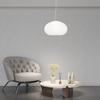 Ulteriore dettaglio di Lampadario moderno dolcezza e stile vetro bianco 42 cm 3 luci dal design eleg