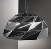Lampadario nero cupola grande sfaccettata tagli laser interno oro ambienti medio grandi 6624-NOR TIL - foto 4