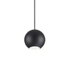 Lampadario a sospensione pallina 15cm metallo nero GU10 MR JACK SP1 BIG NERO IDEAL LUX